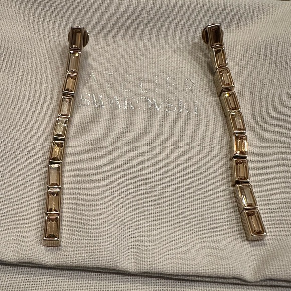 Atelier Swarovski Gold Earrings - Picture 2 of 2
